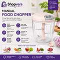 Manual Food Chopper – Pull String, Sharp Blades, BPA-Free, Large Capacity