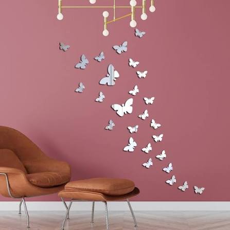 acrylic mirror butterfly wall decals – 3d luxury wall art