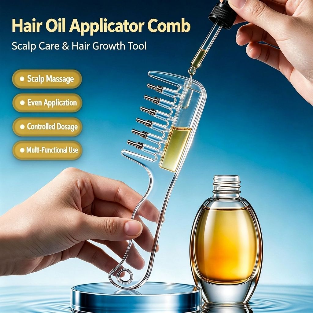 Bamboo Hair Growth Oil Applicator Comb
