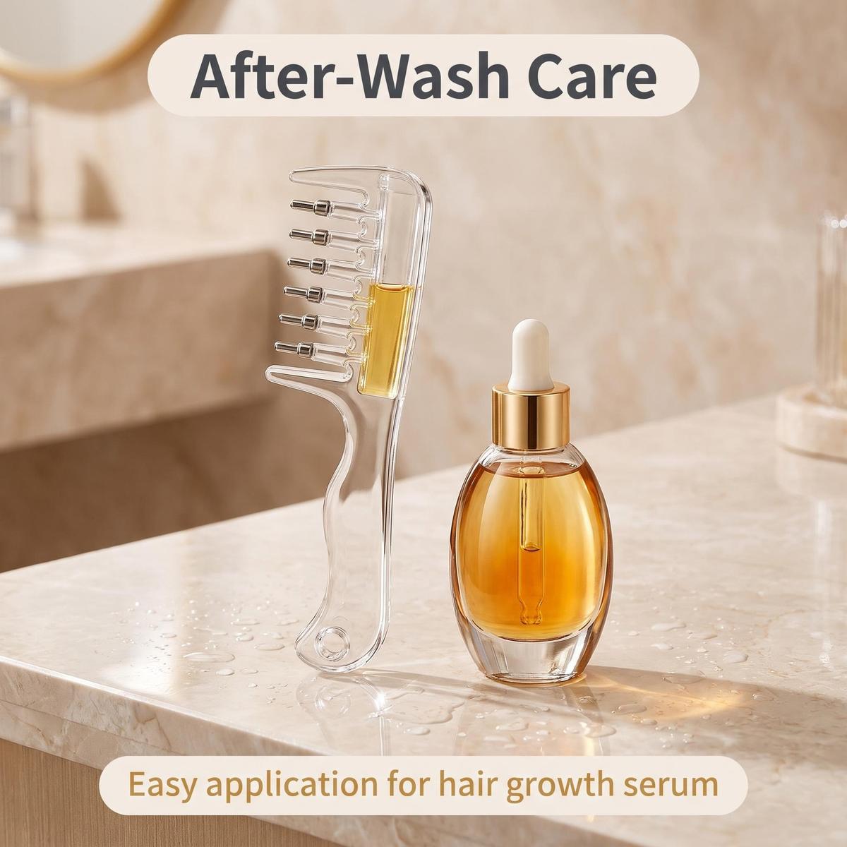 Bamboo Hair Growth Oil Applicator Comb