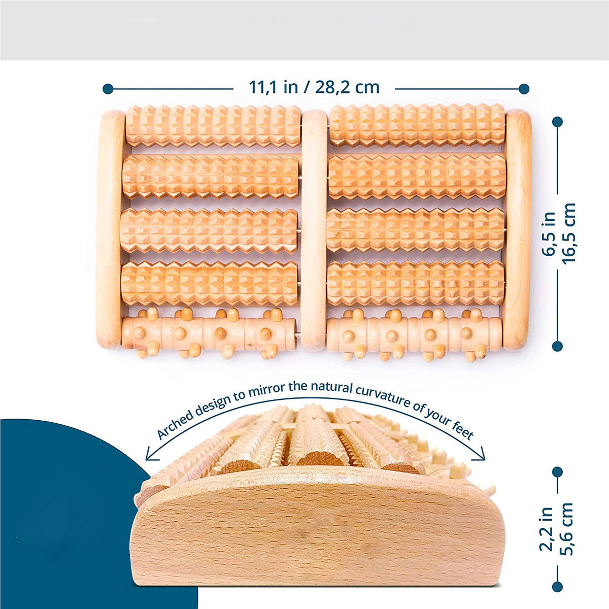 Natural Wood Foot & Body Massage Roller